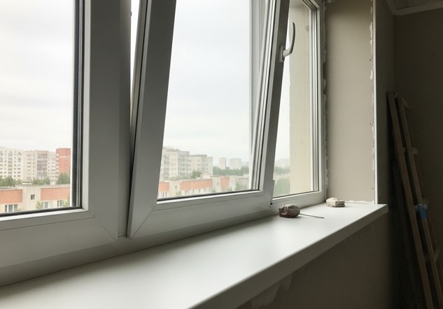 Ровные откосы из гипсокартона, подготовленные под покраску