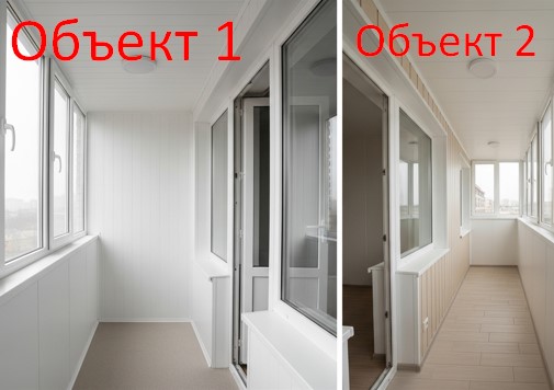 Отделка балкона белыми ПВХ-панелями